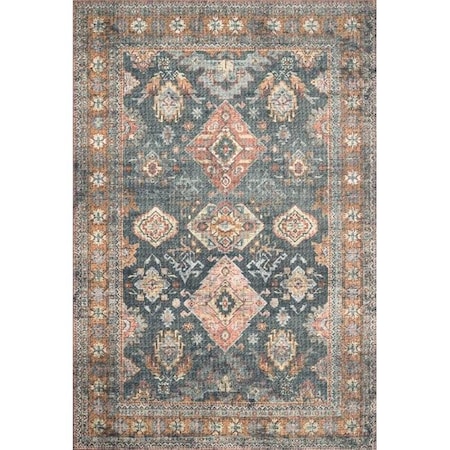 Loloi Loloi Rugs SKYESKY-10SURU2339 2 ft. 3 in. x 3 ft. 9 in. Skye Area Rug - Sea & Rust SKYESKY-10SURU2339